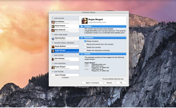 how to merge or remove duplicate contacts