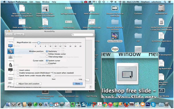 Mac Zoom shortcuts