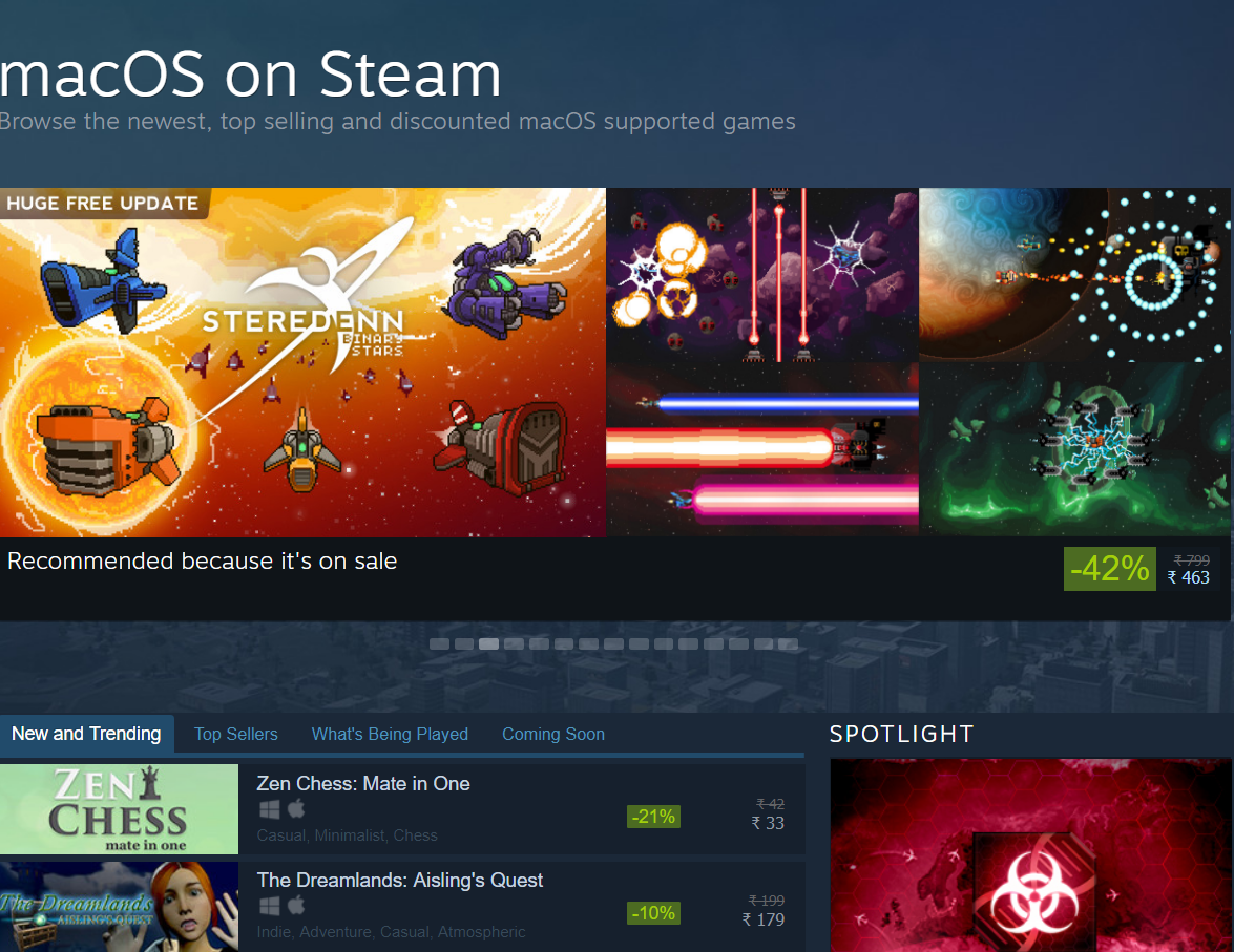 what are good steam games for mac