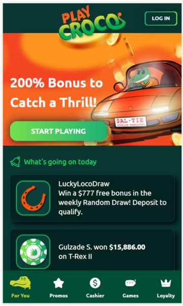 Play Croco Casino Mobile app