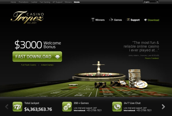 Click to play at Casino Tropez for Mac