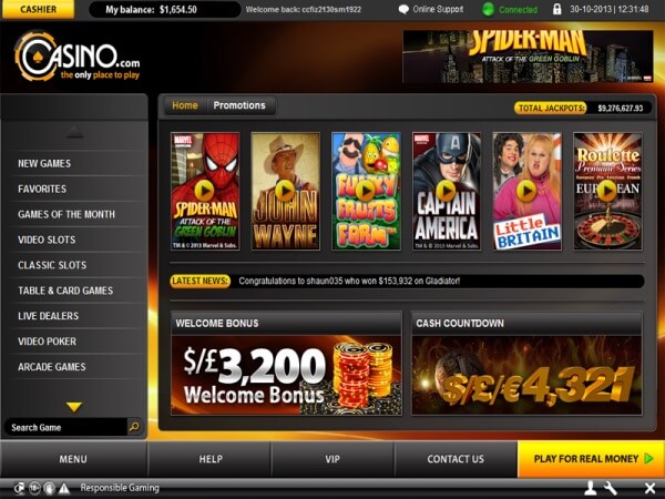 Casino.com Instant Flash Games